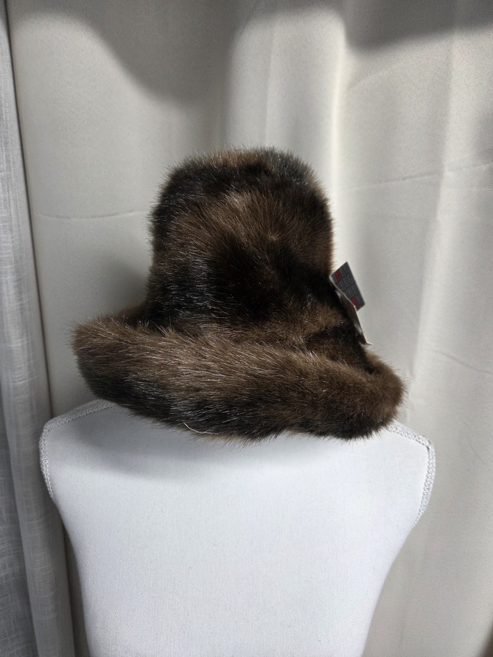NWT Accessory Works Classic Women's Brown Faux Fur Bucket Hat
